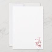 Flüchtige, rot gezeichnete Hochzeit retten das Dat Save The Date (Rückseite)