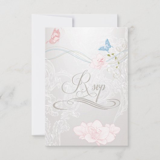 Flüchtige Schmetterlinge und UAWG RSVP Karte (Vorderseite)