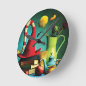 Flüchtige Stillstandsmauer Runde Wanduhr (Winkel)