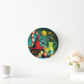 Flüchtige Stillstandsmauer Runde Wanduhr (Zuhause)