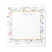 Flüchtige Wildblume Notizblock (Vorderseite)