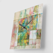 Flüchtiger Blick ein Boo IV Quadratische Wanduhr (Winkel)