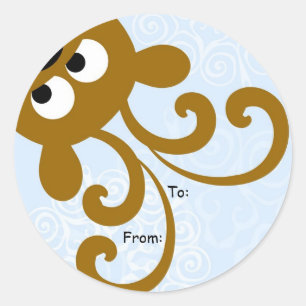 Flüchtiger Blick ein Boo-Ren-Weihnachtsumbau, zu: Runder Aufkleber