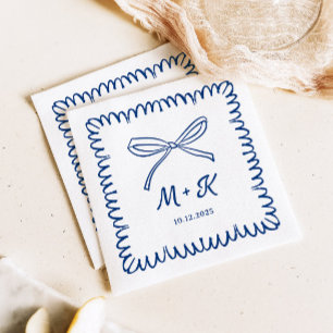 Flüchtiger handgezogener, scharfer Bugbogen Napkin Serviette