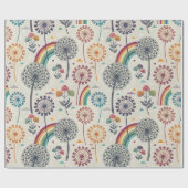 Flüchtiger Regenbogen und botanische Lüster Geschenkpapier (Flach)