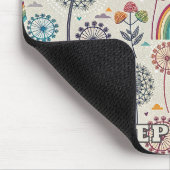 Flüchtiger Regenbogen und botanische Lüster Mousepad (Ecke)