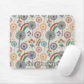 Flüchtiger Regenbogen und botanische Lüster Mousepad (Mit Mouse)