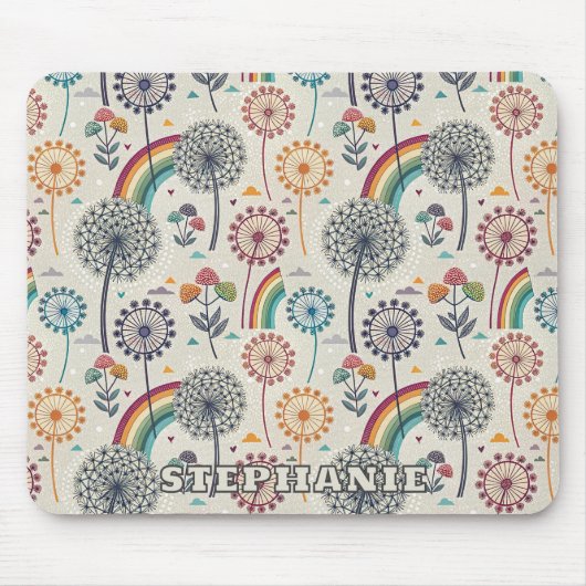 Flüchtiger Regenbogen und botanische Lüster Mousepad (Vorne)