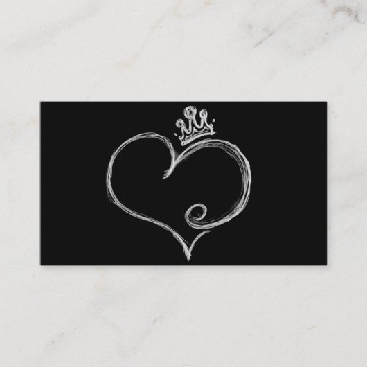 Flüchtiger städtischer Herz-Designer Visitenkarte (Vorderseite)