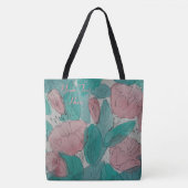 flüchtiges contempory Blumenmusterrosa und -GRÜN Tasche (Vorderseite)