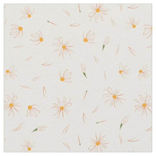 Flüchtiges Gänseblümchen-Blumenmuster - Stoff (Nahaufnahme)