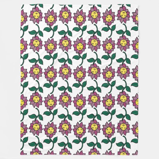 Flüchtiges Muster der Blume Fleecedecke (Vorderseite)