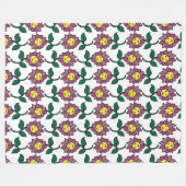 Flüchtiges Muster der Blume Fleecedecke (Vorderseite (Horizontal))