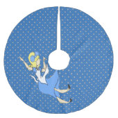 Flüchtiges Muster Märchenland-fallendes Alices Polyester Weihnachtsbaumdecke (Vorderseite)