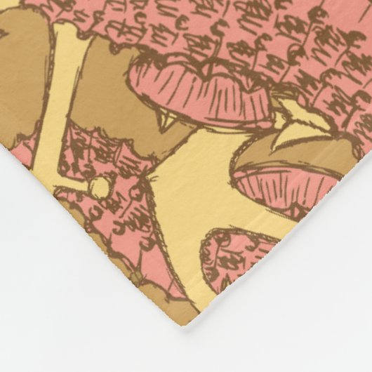 Flüchtiges Seepferd-und Anker-Muster Fleecedecke (Ecke)