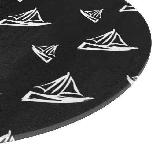 Flüchtiges Segelboot-Muster Schneidebrett (Ecke)