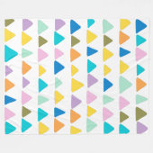 Flüchtiges und Niedliches Dreiecksmuster | Farblic Fleecedecke (Vorderseite (Horizontal))