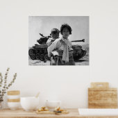 Flüchtling aus dem Koreakrieg mit Baby Poster (Küche)