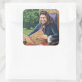 Flüchtlinge aus England 1975 Quadratischer Aufkleber (Tasche)