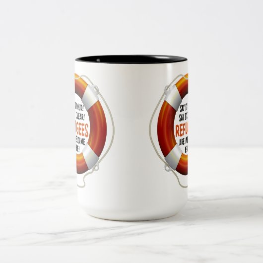 Flüchtlinge begrüßen große Tasse (Mittel)