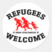 Flüchtlinge begrüßen Ihre Familien