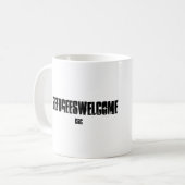Flüchtlinge begrüßen Tasse (Vorderseite Links)