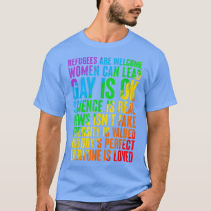 Flüchtlinge sind willkommene Frauen können Gay Pri T-Shirt