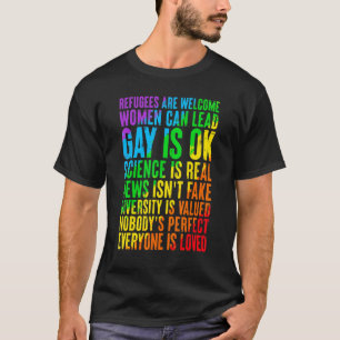 Flüchtlinge sind willkommene Frauen können Gay Pri T-Shirt