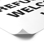 Flüchtlinge willkommen hier: Eigener Protest Poster (Ecke)