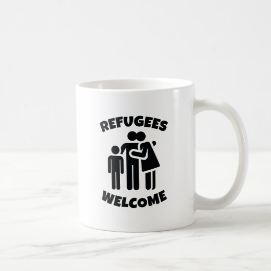 Flüchtlinge willkommen kaffeetasse (Rechts)