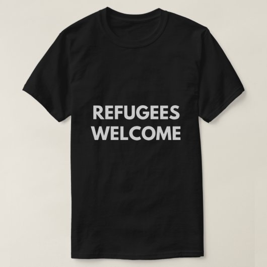 Flüchtlinge willkommen T-Shirt (Design vorne)