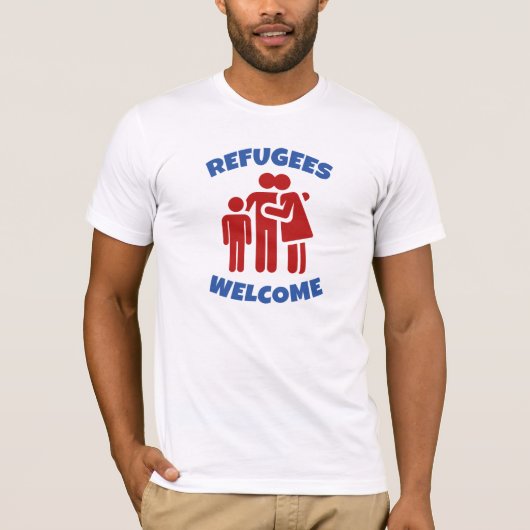 Flüchtlinge willkommen T-Shirt (Vorderseite)