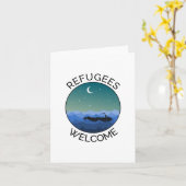 Flüchtlinge willkommene Sicherheit auf See Frieden Karte (Gelbe Blume)