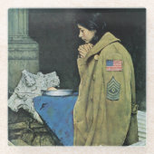 Flüchtlings-Erntedank Glasuntersetzer (Vorderseite)