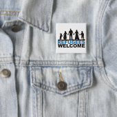 Flüchtlings-Willkommen Button (Beispiel)