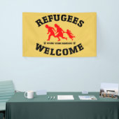 Flüchtlings-Willkommen holen Ihre Familien Banner (Messeveranstaltung)