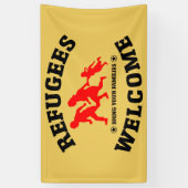 Flüchtlings-Willkommen holen Ihre Familien Banner (Vertikal)