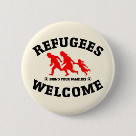 Flüchtlings-Willkommen holen Ihre Familien Button
