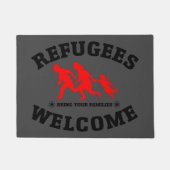 Flüchtlings-Willkommen holen Ihre Familien Fußmatte (Vorderseite)