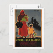 Flüchtlingshilfe (1938)_Propaganda-Poster Postkarte (Vorne/Hinten)