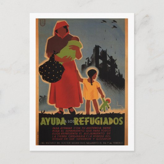 Flüchtlingshilfe (1938)_Propaganda-Poster Postkarte (Vorderseite)