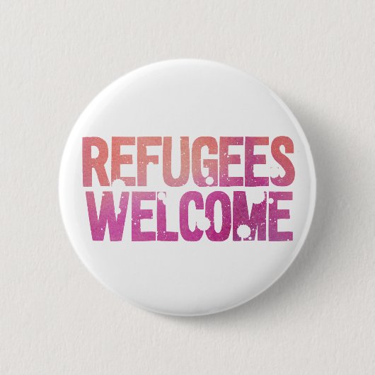Flüchtlingswillkommen Button (Vorderseite)