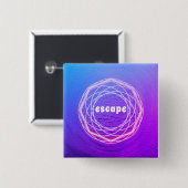 Fluchtportal in Rosa, Lila und Blau Button (Vorne & Hinten)