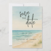 Fluchtstrand-Hochzeit Save the Date (Vorderseite)