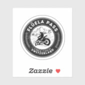 Flüela Pass Schweizer Alpen Motorradtour Aufkleber (Blatt)