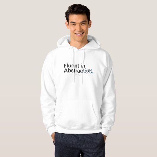 Fluent in Abstraction Minimalist Programmer Design Hoodie (Vorne ganz)