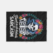 Fluent In All Dialects Of Sarcasm Funny Quote Adul Fleecedecke (Vorderseite (Horizontal))