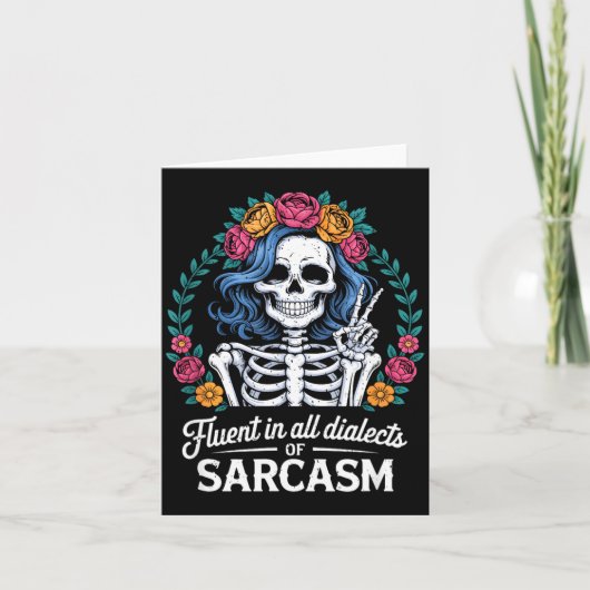 Fluent In All Dialects Of Sarcasm Funny Quote Adul Karte (Vorderseite)