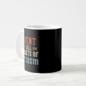 Fluent In All Dialects Of Sarcasm Retro Style  Kaffeetasse (Vorderseite Links)