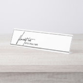 Fluent in Augenrollen - ein sarkastisches Schreibtischnamensplakette (Vorderseite )